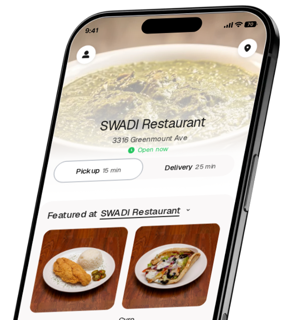 SWADI Restaurant app preview