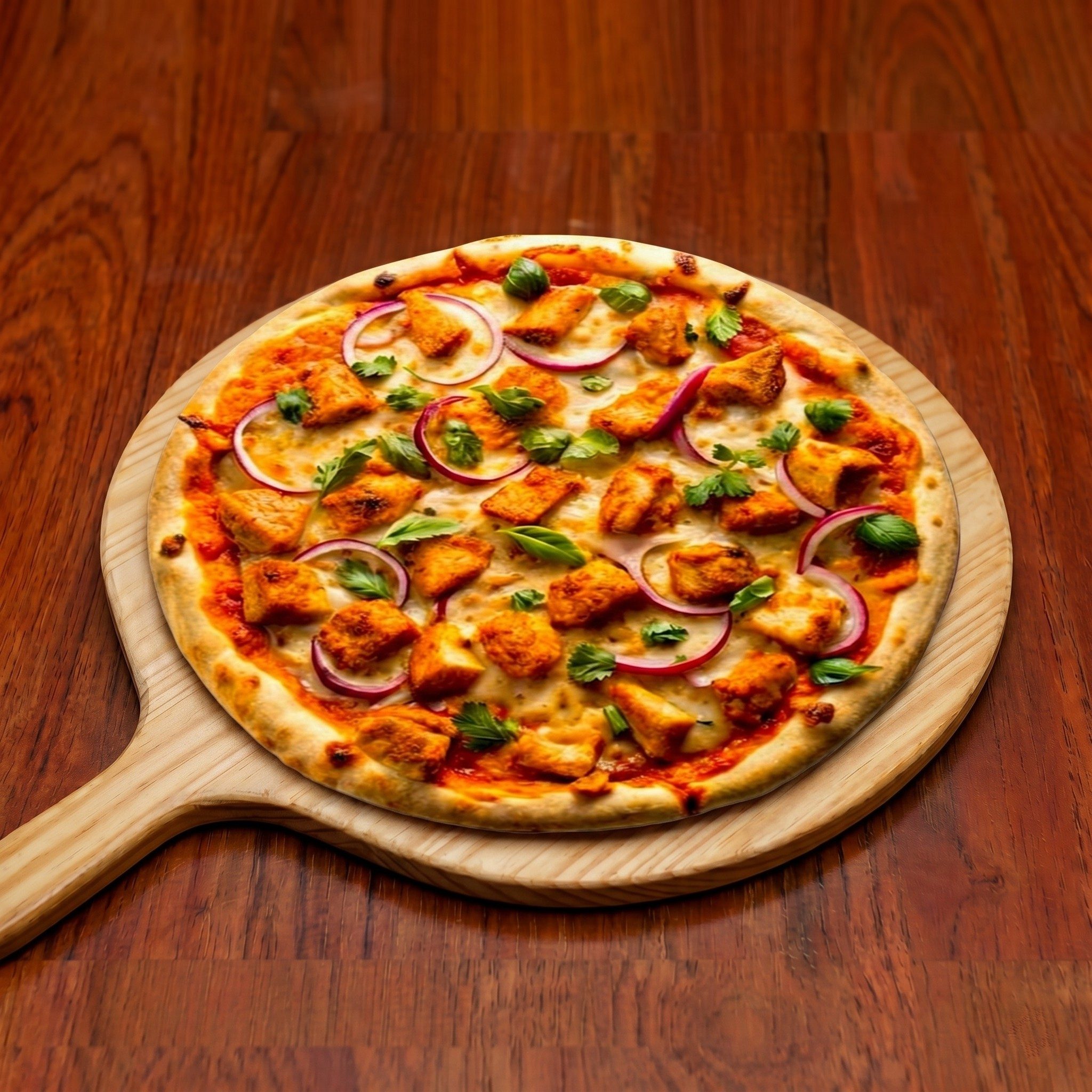 Chicken Tikka Pizza.